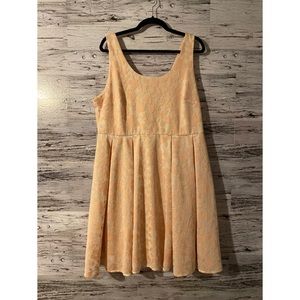 Torrid Pink Lace Dress with Pleated Skirt, size 16